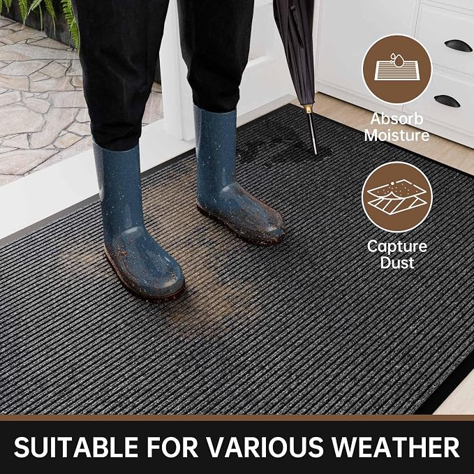 Front Door Mat, Rubber Backing Low Profile, Welcome Commercial Door Mats - Image 3
