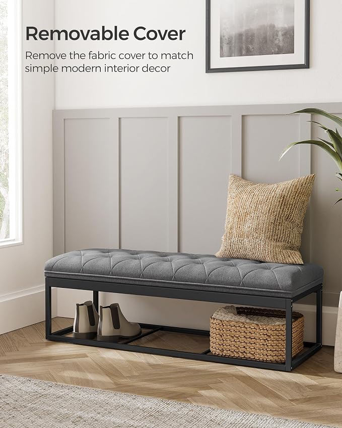 SONGMICS Storage Ottoman Bench, Foot Rest - Image 8