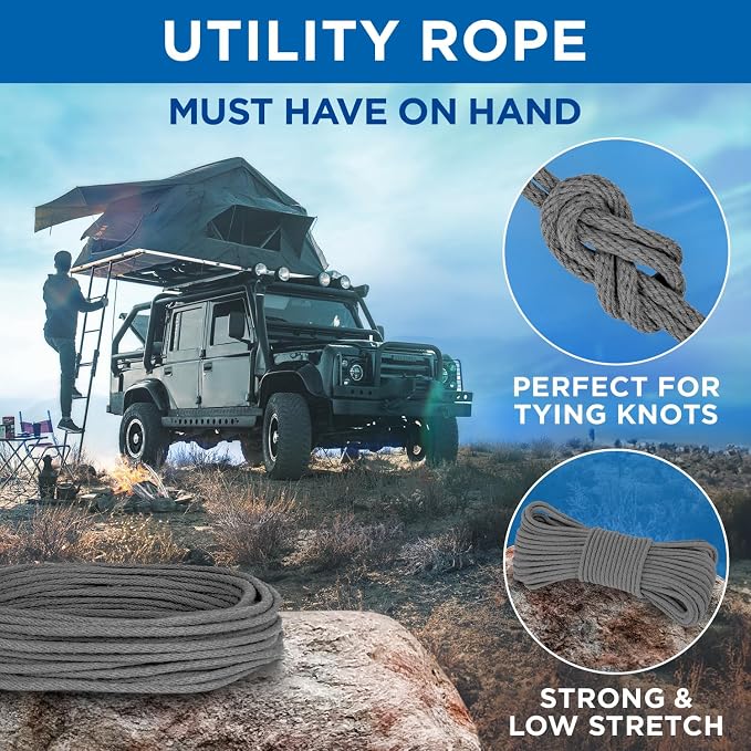 TECEUM Cotton Rope 3/16” – 100 FT – Strong All-Purpose Braided Rope – Natural - Image 6