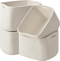 Storage Baskets for Organizing & Shelves, Woven Cotton Rope Organization Bins by ICERZCZ