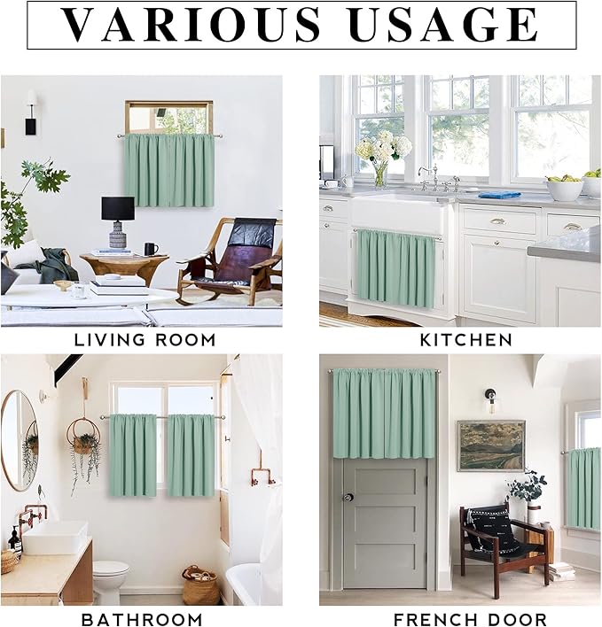 RYB HOME Bathroom Window Curtains - Image 7