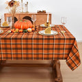 Waterproof Gingham Festive Tablecloth Fabric by Essifunia