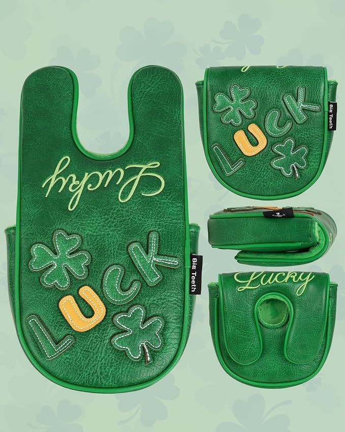 Golf Headcovers Golf Club Head Covers Four Leaf Clover Good Luck Charm - Image 7