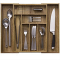 Acacia Wood Kitchen Silverware Drawer Organizer, Expandable Utensil Cutlery by KiasthomeBathroomAccessories