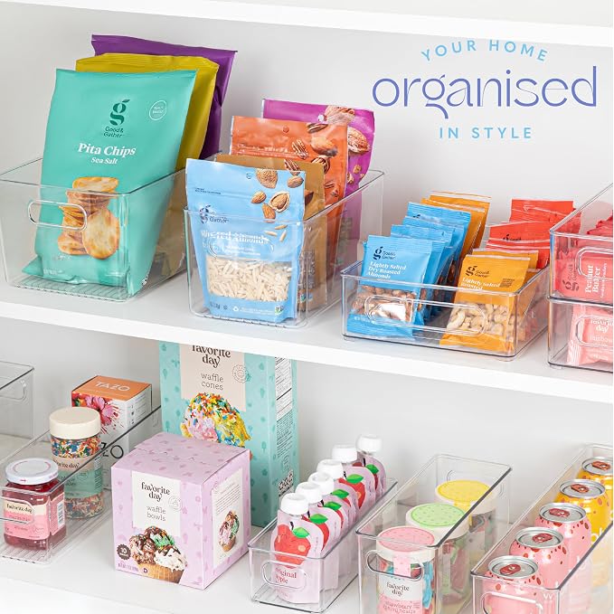 Plastic Food Storage 4 Pack Clear Container Bin - Image 6