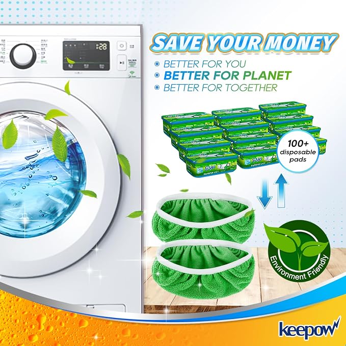 KEEPOW Reusable Microfiber Mop Pads - Image 7