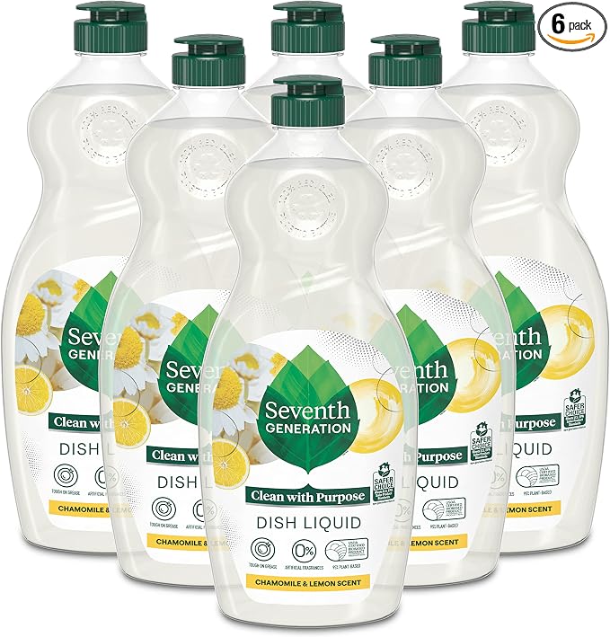 Seventh Generation Dish Soap Liquid Chamomile & Lemon Scent Pack of 6 by SeventhGeneration