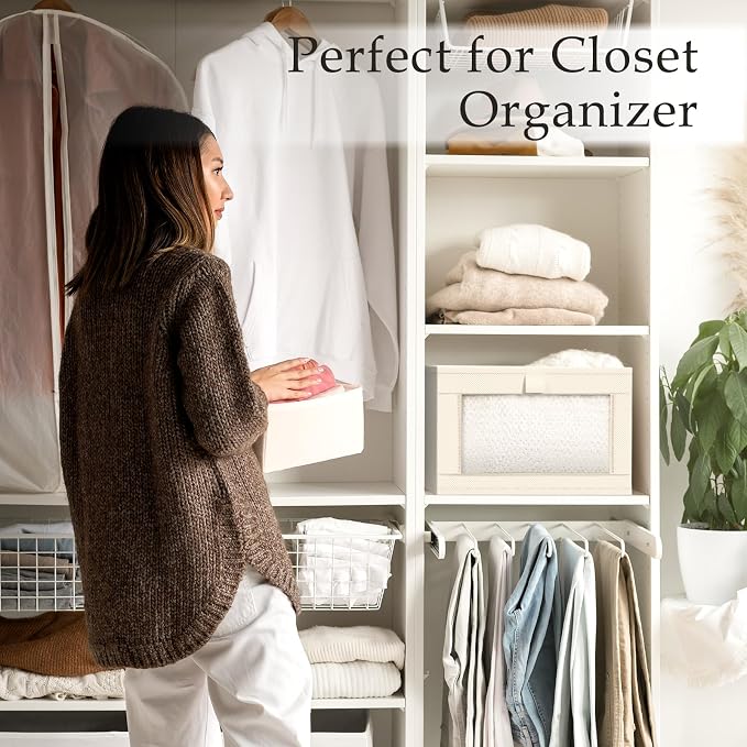 Criusia Linen Closet Organizers and Storage, 8 Pack Large Linen Closet Baskets - Image 6