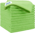 HOMEXCEL Green Microfiber Cleaning Cloth 12 Pack, 12.5 x 12.5 inch Microfiber by HOMEXCEL