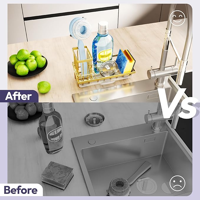 SWTYMIKI Sink Caddy Kitchen Sink Organizer - Image 6