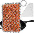 Most Flexible Cast Iron Scrubber, 316L Cast Iron Cleaner Chainmail Scrubber by Betterqualitybetterlife
