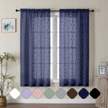 Aiyufeng Blue Sheer Curtains 63 Inch Length 2 Panels Set, Airy Light Filtering by Aiyufeng