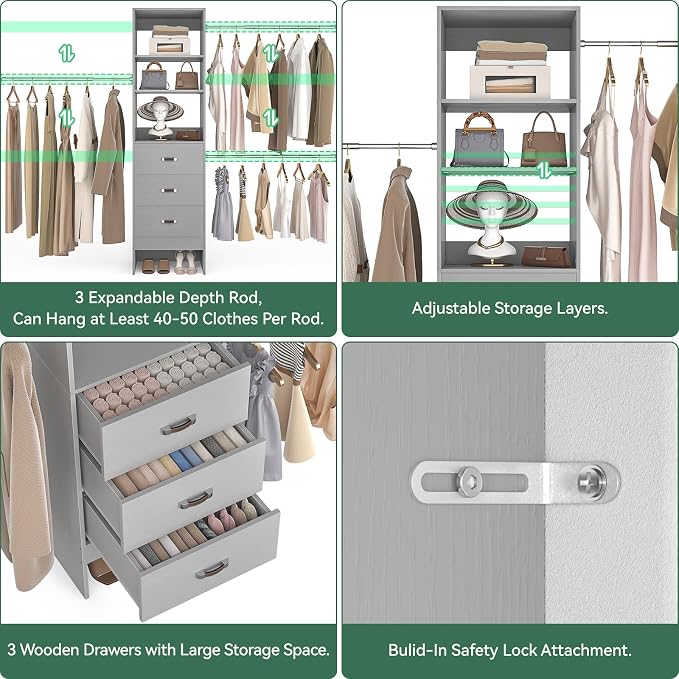 96'' Closet Organizer System - Image 6