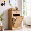 Tilt Out Laundry Hamper Cabinet, 10 Gallon Farmhouse Trash Can Cabinet by IFBUYFarmhouseFurniture