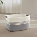 45L Small Laundry Basket with Leather Handles by ELEVATEDELEGANCETIMELESSSTYLE