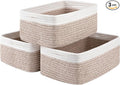 3 Pack Small Storage Baskets for Organizing, Cute Woven Decorative Gift Baskets by OIASKET