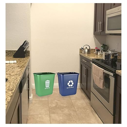 Acrimet Wastebasket Bin for Recycling and Waste, 6.75 Gallon/ 27 Quart/ 24 Liter - Image 8