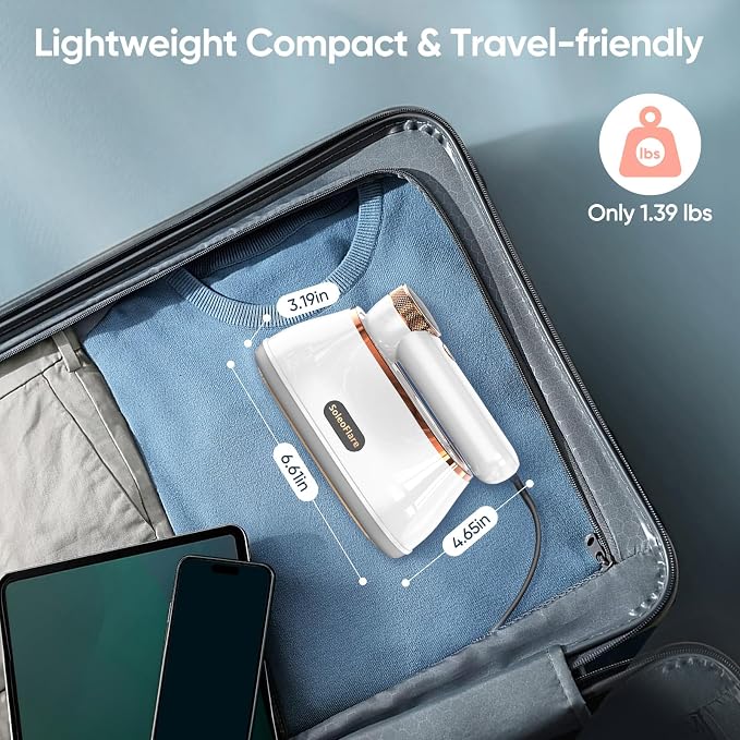 Steamer for Clothes & Iron 2in1, 1200W Travel Steam Iron, 5 Modes LCD, 180ml - Image 5