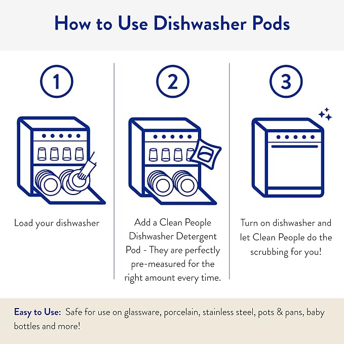 The Clean People Dishwasher Detergent Pods | Cuts Grease and Rinses Sparkling - Image 4