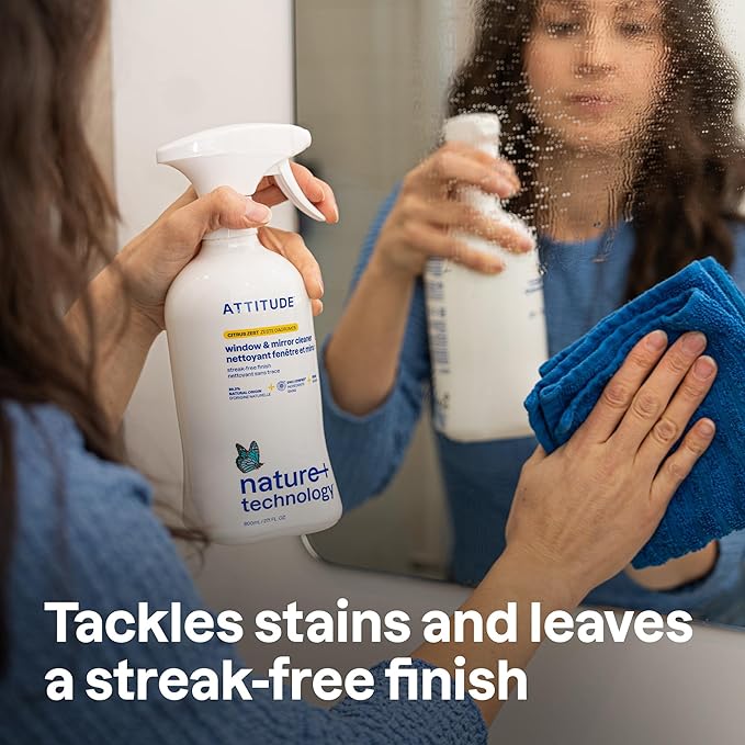 ATTITUDE Window & Mirror Cleaner, EWG Verified, Plant- & Mineral-Based - Image 3