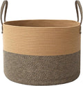Woven Blanket Basket, 115L Large Rope Storage Bin by JMvicyroam
