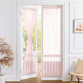 Tollpiz Sheer Door Curtains Closet Linen Textured Curtain Sheers Doorway Light by Tollpiz
