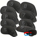 Premium Magnetic Leather Iron and Wedge Golf Club Head Covers by Unknown
