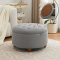 30Inch Round Storage Ottoman by WUTUTUEE