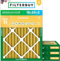 Filterbuy 18x20x2 Air Filter MERV 11 Allergen Defense Replacement, by Filterbuy