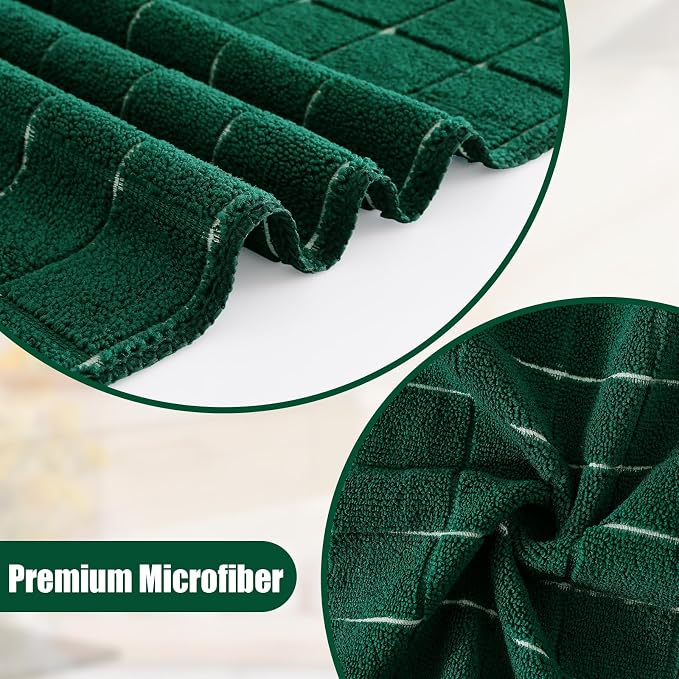 Homaxy Microfiber Kitchen Towels and Dishcloths Set, 12 Pack Soft and Absorbent - Image 2