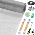 Window Screen Replacement, Screen Door Repair Kit, Including 50 FT by Ghguole