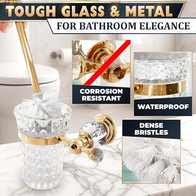 Gold Stainless Steel Toilet Brush - Image 3