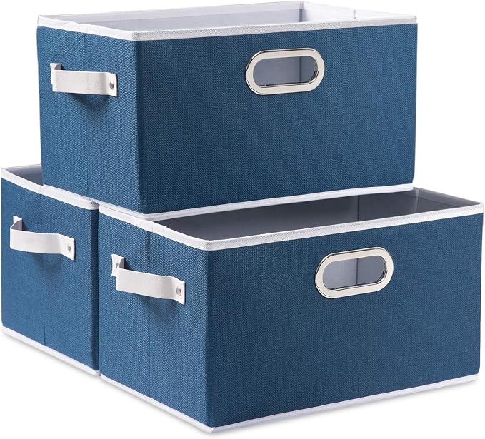 PRANDOM Fodable Storage Bins for Closet Decorative Fabric Storage Baskets Cubes by Prandom