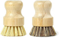 Jungle Culture Kitchen Dish Scrubber Set of 2 • Bamboo Dish Brush by JungleCulture