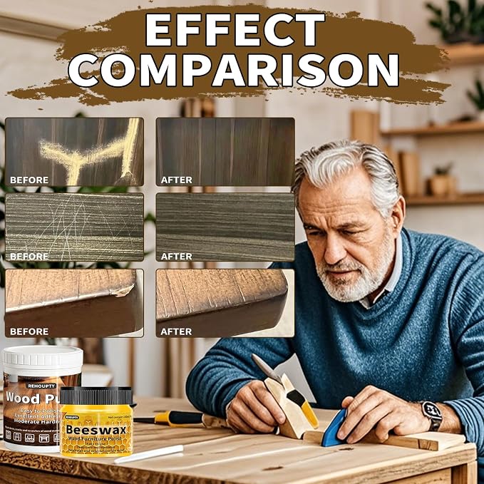Wood Furniture Repair Kit, All-in-One Large Capacity Floor Repair Kit Include - Image 5