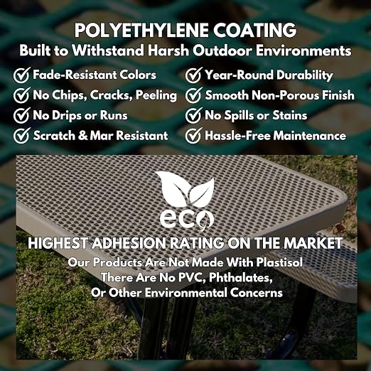COATEDOUTDOORFURNITURE RDT-P-PUR Heavy Duty Round Trash Receptacle - Image 7