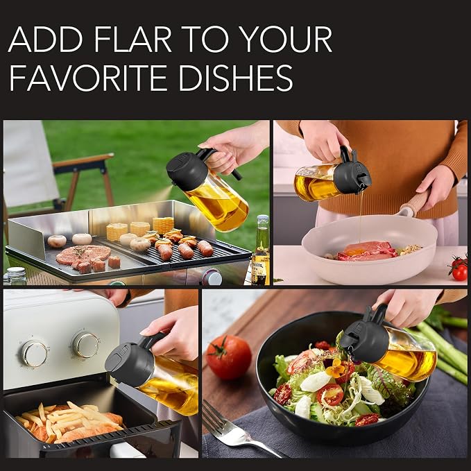 YARRAMATE 16oz/470ml Glass Olive Oil Sprayer - Image 9