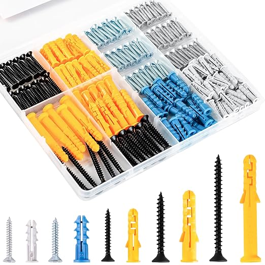 KURUI Wall Anchors Kit for Hanging Wall Art Decor, 135 Screws and 135 Drywall by KURUI