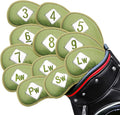FINGER TEN Premium Synthetic Leather Stylish Iron & Wedge Golf Head Covers by FINGERTENSport