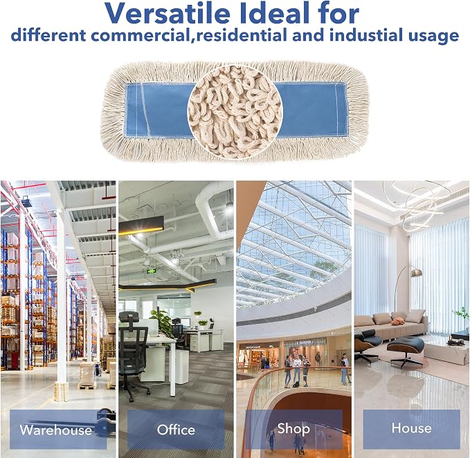 Matthew Cleaning 36'' Industrial Strength Cotton Dust Mop Refill Washable - Image 5