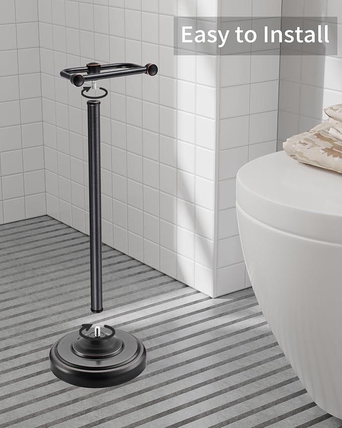 Toilet Paper Holder Stand, Oil Rubbed Bronze Toilet Paper Holder Free Standing - Image 7