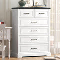 6 Drawer Dresser for Bedroom, Rustic Farmhouse Dresser by Thacuok