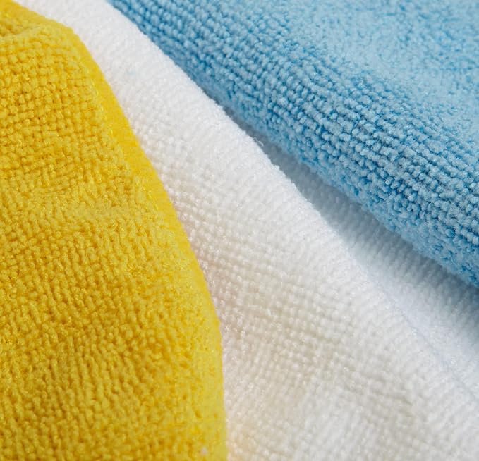 Amazon Basics Microfiber Cleaning Cloths, Ultra Absorbent, Lint Free, Streak - Image 3