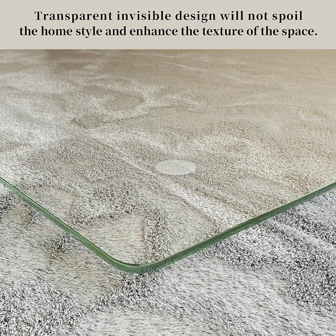 48" x 80" Glass Chair Mat, 1/5" Thick Office Chair Mat - Image 5