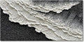 NANKAI 24x48 Inch Hand Painted 3D Ocean Wave Landscape Oil Painting Black and by NANKAIOilPaintingArt