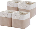 13 x 13 Inch Cube Storage Bins, 4 Pack Large Collapsible Fabric Storage Bin by Midmmvick