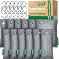 Activated Charcoal Odor Absorber, Large 12 Pack w Hooks Nature Odor Eliminator by Innmily