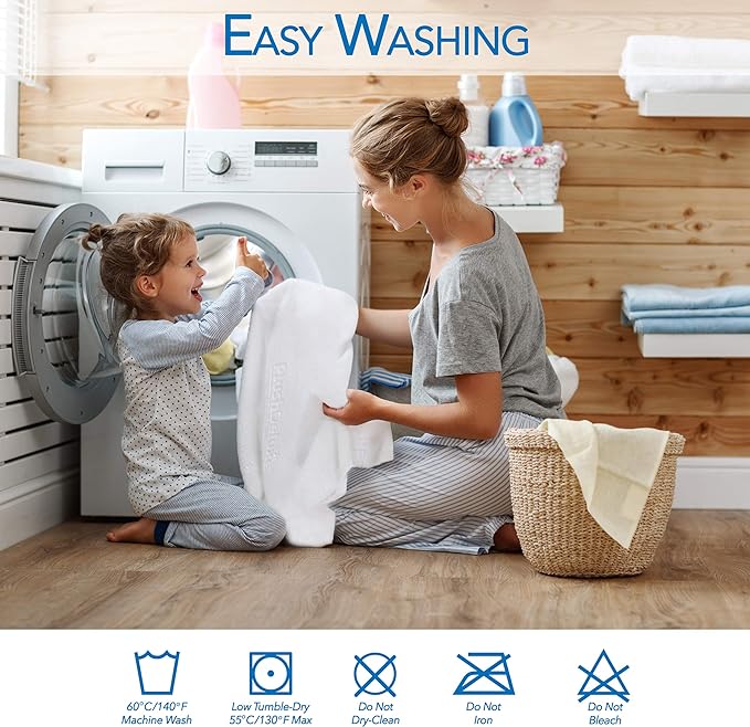 PlushDeluxe Premium Bamboo Mattress Protector – Twin XL Size, Waterproof - Image 4