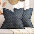 ZWJD Pillow Covers 18x18 Set of 2 Soft Polyester Textured Pillow Covers by ZWJD