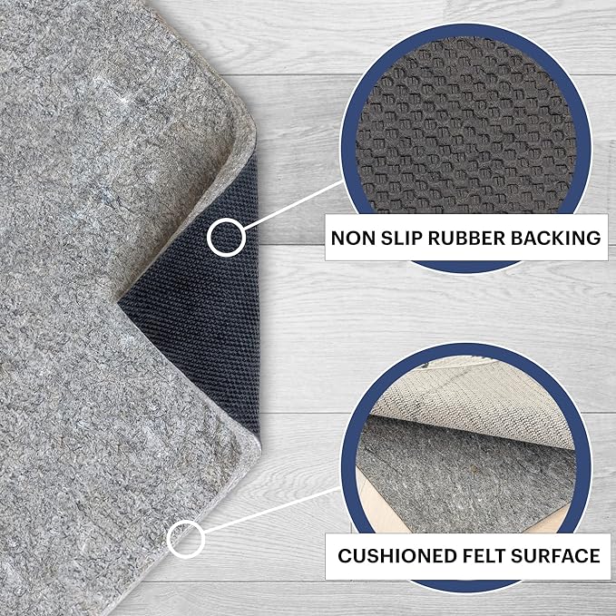 RUGPADUSA - Dual Surface - 2'x3' - 3/8" Thick - Felt + Rubber - Enhanced - Image 3